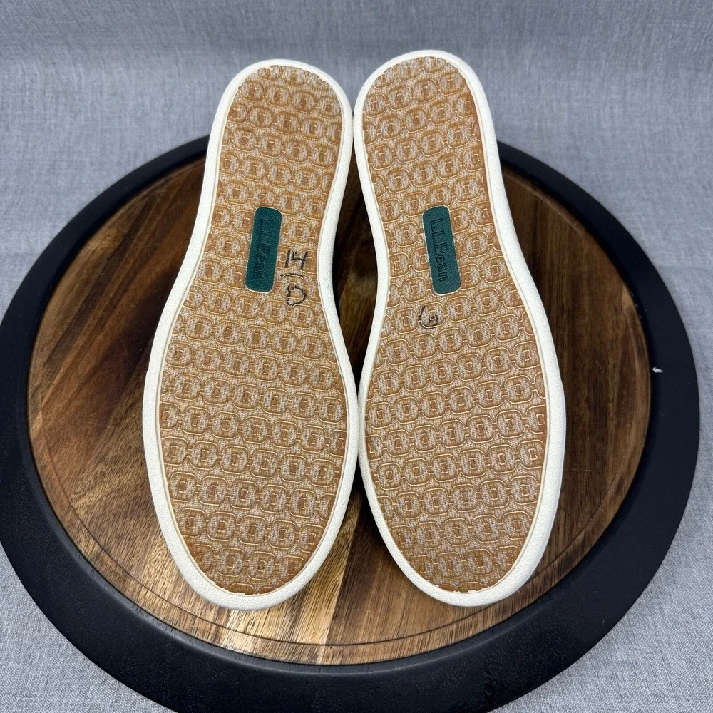 LL Bean Boat Shoes Men's 8.5 Sunwashed Canvas Green Loafers Casual